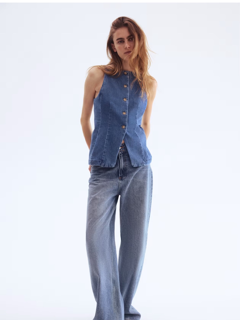 H&M denim vest BNWOT